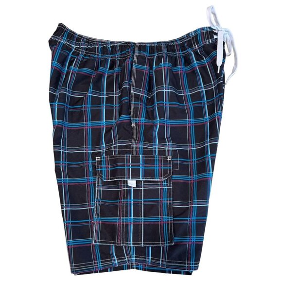 Kanu Surf Men's Shorts or Swim Trunks With Mesh Liner Plaid Pattern XL - Picture 2 of 3